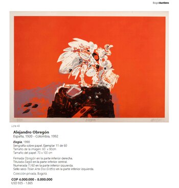 Esta es la seriegrafía "Elegía",