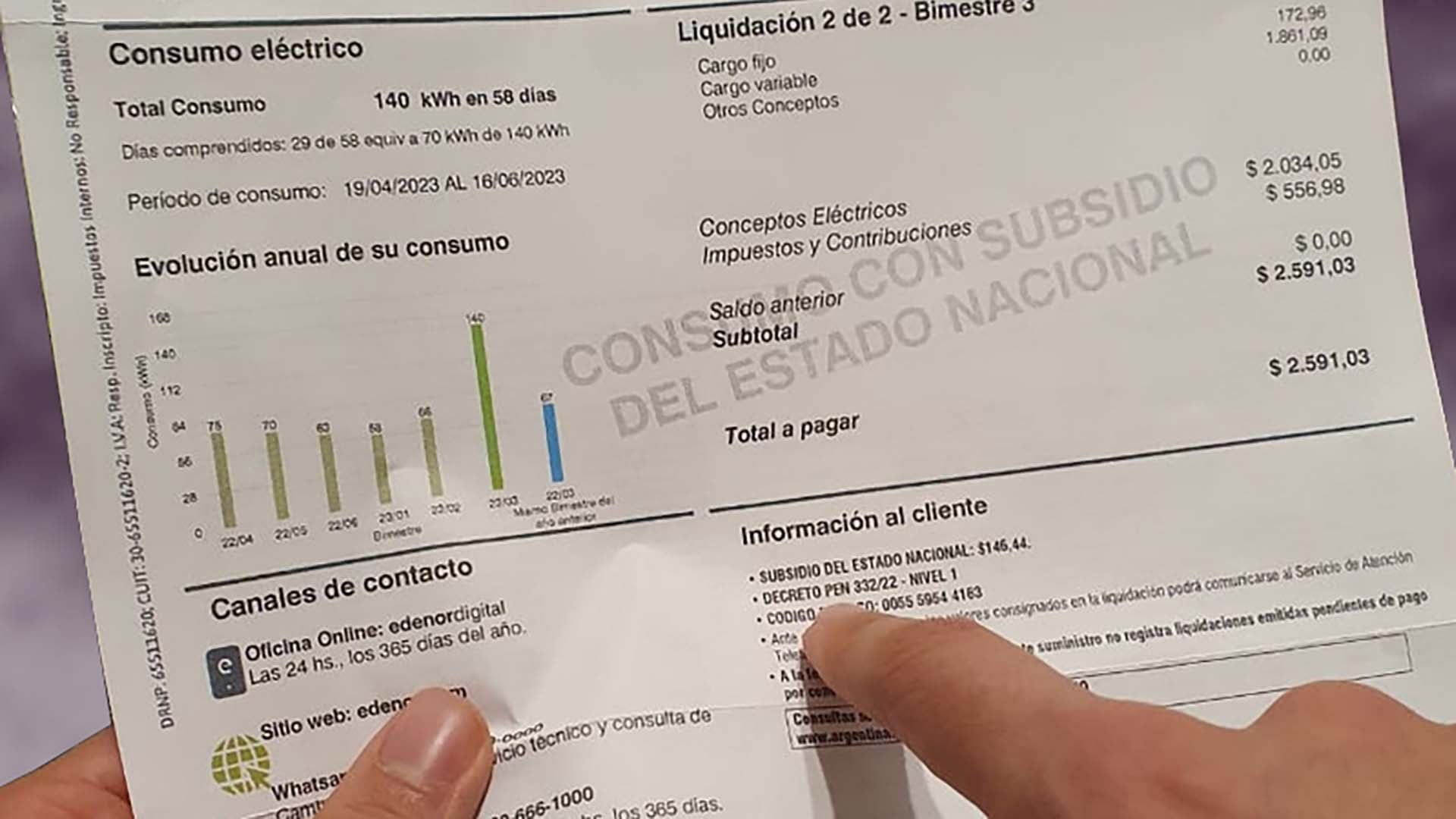 Más de la mitad de los hogares argentinos recibe subsidios en la tarifa eléctrica y paga solo una parte del costo real del servicio