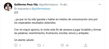 Guillermo Pous aseguró que no
