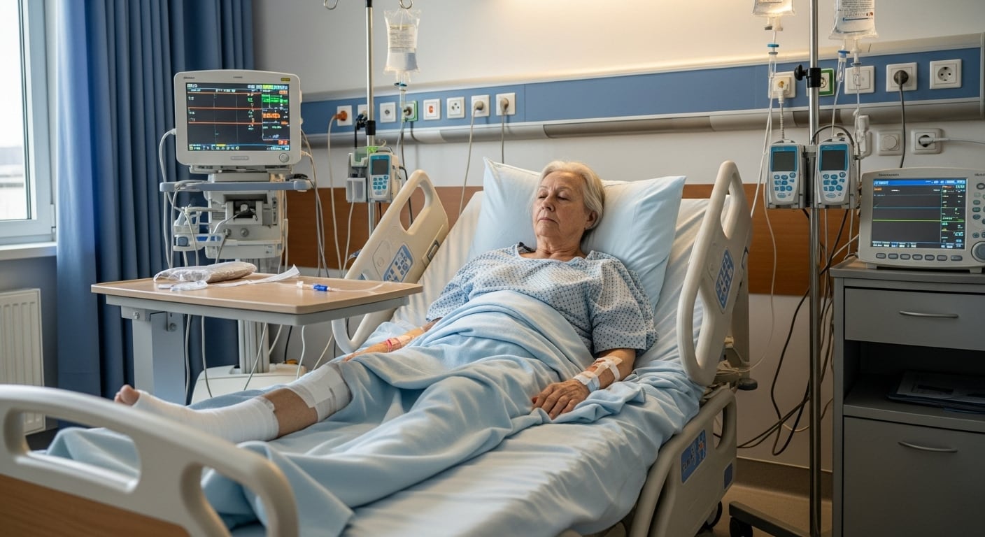 Adulta mayor que necesita atención médica constante - VisualesIA ScribNews