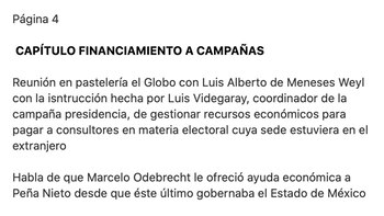 Fragmento del supuesto documento de