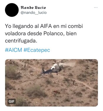 Memes Taxis Aéreos AIFA
(Foto: Twitter