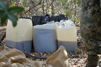 Parte de lo hallado en