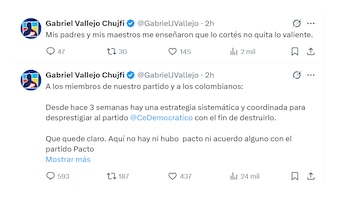 Gabriel Vallejo negó que existieran acuerdos entre Centro Democrático y Pacto Histórico