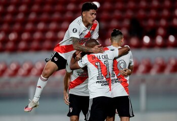 Los jugadores de River celebran