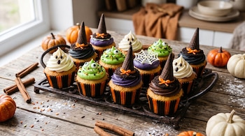 Cupcakes de Halloween: receta fácil y 5 ideas para decorarlos en casa - crédito VisualesIA Infobae