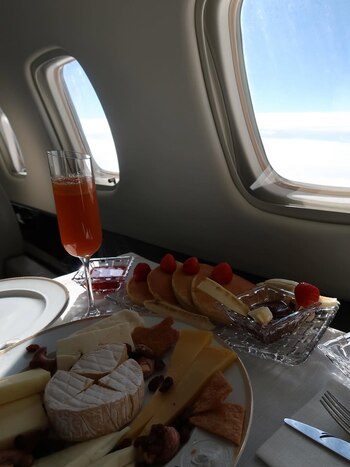 El vuelo privado a Italia