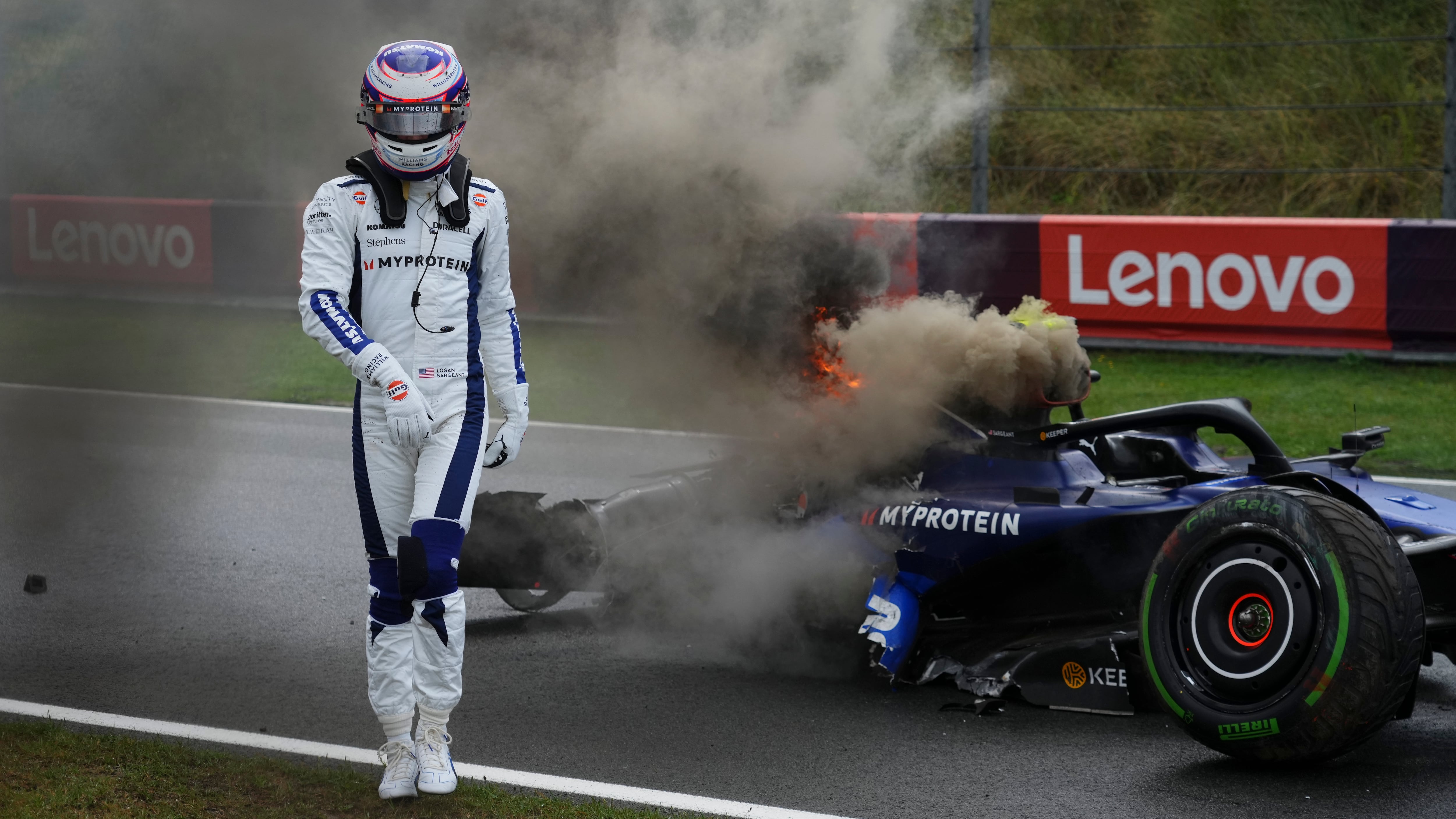 Logan Sargeant fue eyectado de su butaca en Williams después de protagonizar múltiples accidentes en menos de dos temporadas completas (AP Photo/Peter Dejong)
