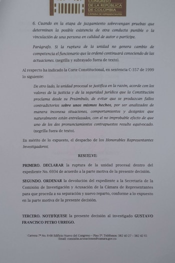 La Comisión ordenó devolver el