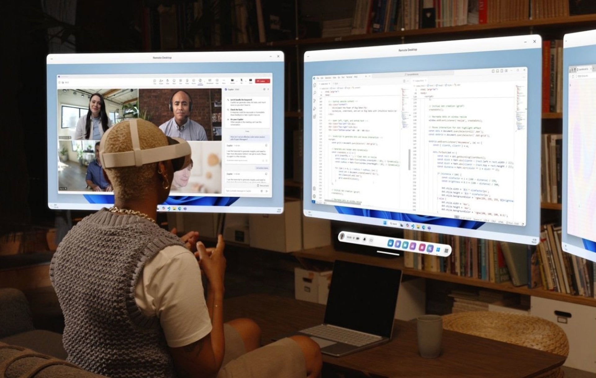 21/09/2026 Función de escritorio remoto de Windows 11 en los visores de realidad mixta Meta Quest.POLITICA MICROSOFT