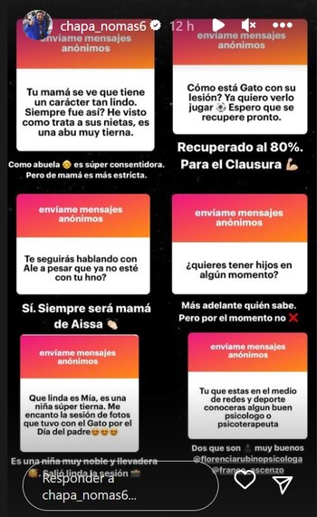 Los mensajes que respondió el