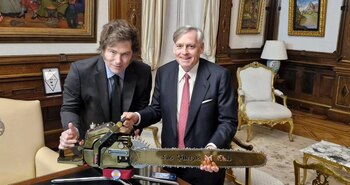 Milei junto a Huerta de