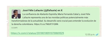 Con este mensaje en X,