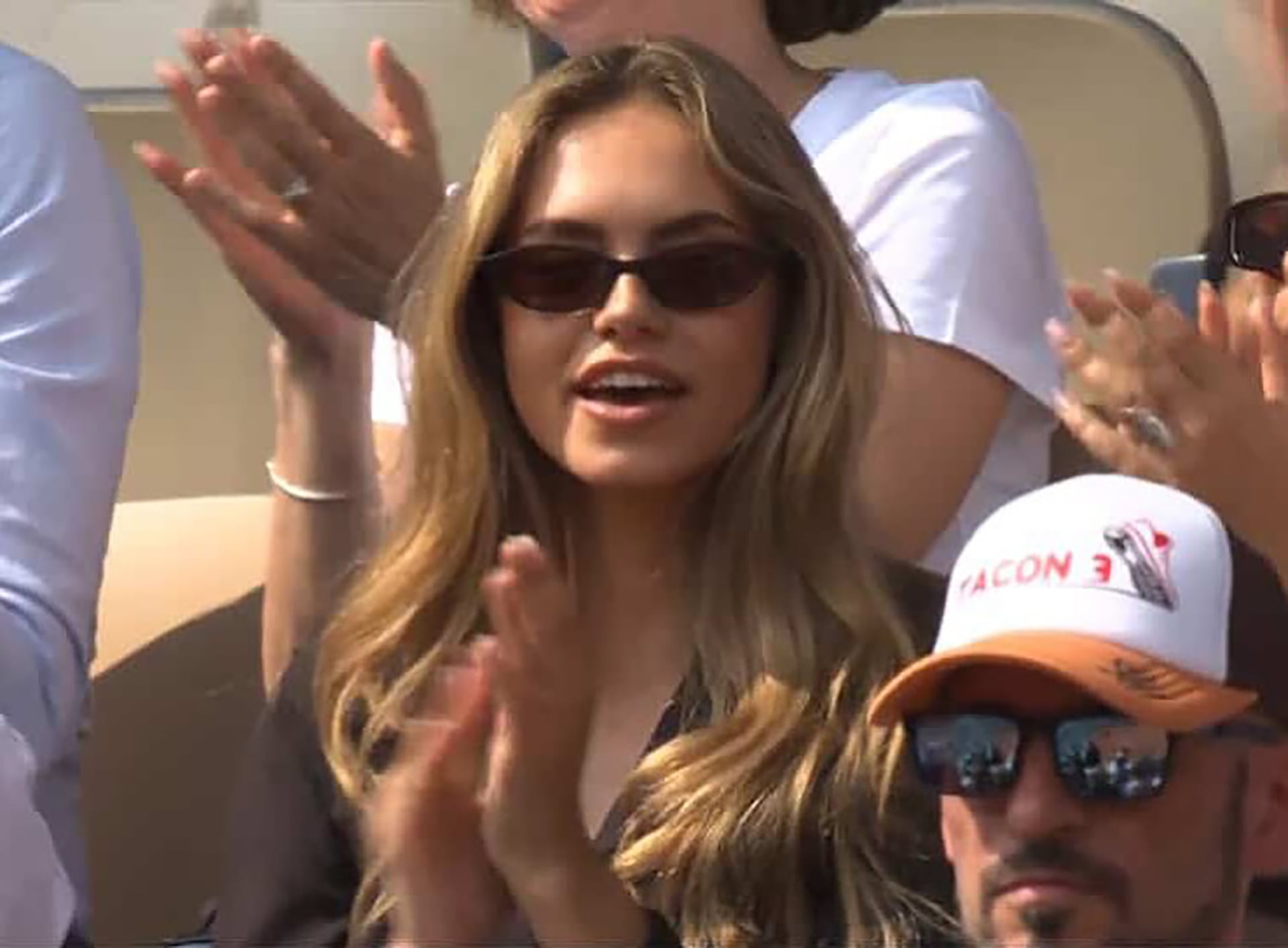 Laila Hasanovic estuvo en la final de Roland Garros (captura de TV)