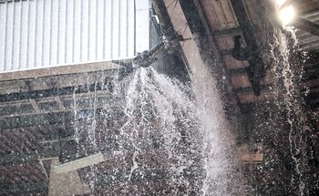 Una de las cascadas a