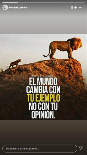 El posteo de Carmen Barbieri