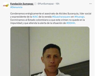 La Fundación Sumapaz pidió acción