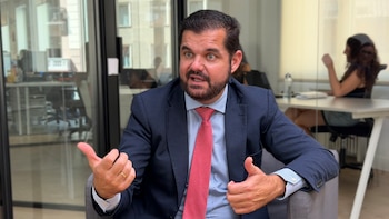 El presidente del Iustitia Europa, Luis María Pardo, durante una entrevista con 'Infobae'. (Alejandro Higuera López / Infobae)