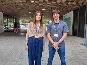 Judit Selma-González y el doctor Ignacio Illán, investigadores principales del estudio. (IR Sant Pau)