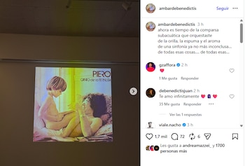 Ámbar de Benedictis despidió a Piero con un homenaje en redes y en el velatorio