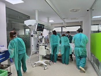 Un paciente ingresado en el Hospital 12 de Octubre