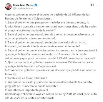 Bruce Mac Master, presidente de