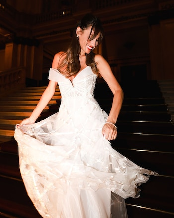 El vestido estaba hecho de