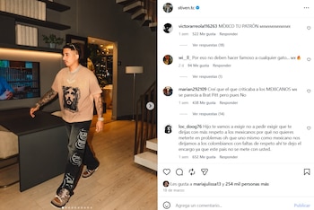 Usuarios mexicanos llenaron su instagram con mensajes de odio.