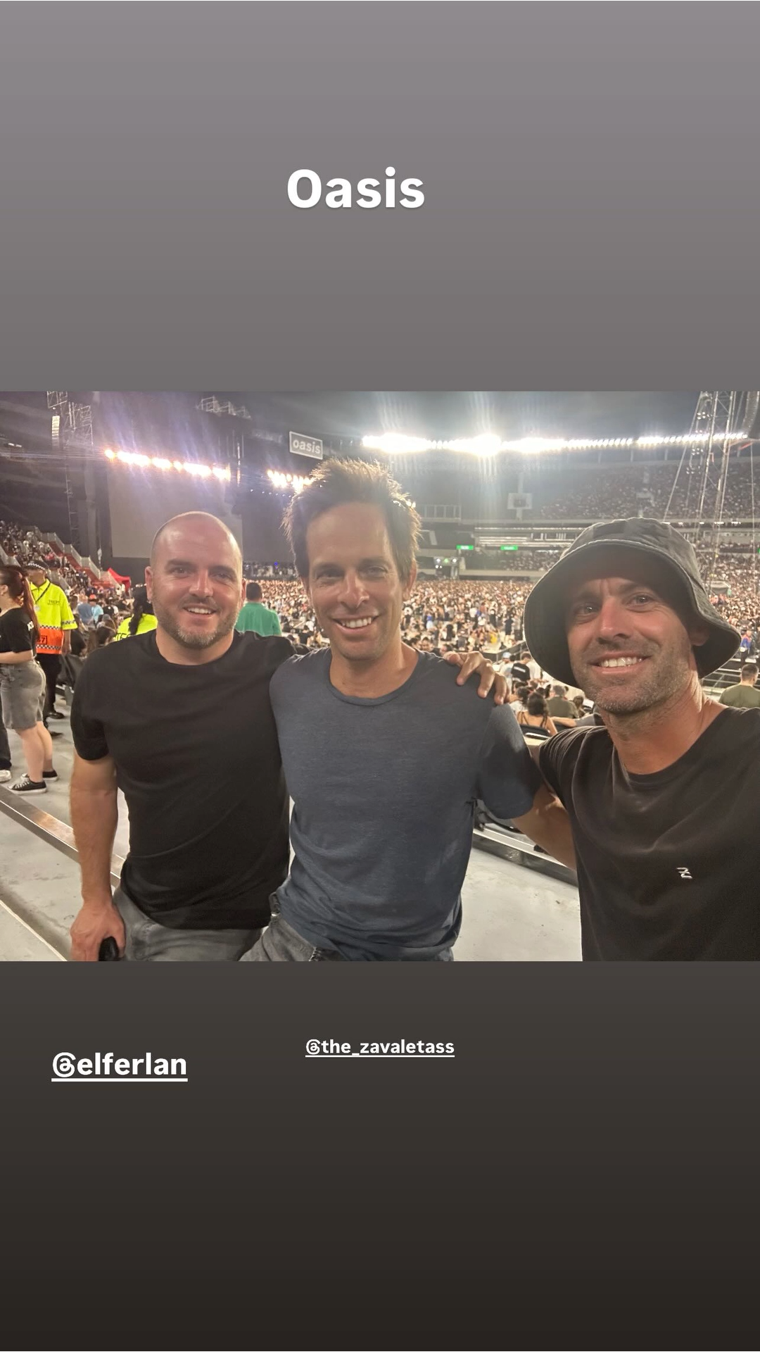 Facundo Pieres no quiso perderse el show de Oasis en River