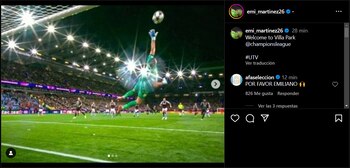 El posteo de Dibu Martínez