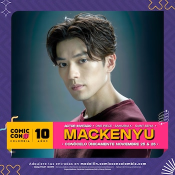 Arata Mackenyu estará en la Comic Con Colombia los días 25 y 26 de noviembre - crédito Comic Con Colombia