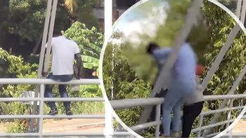 Video | Periodista evitó salto