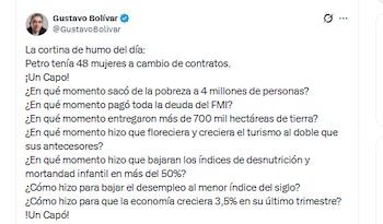 El exdirector del DPS Gustavo Bolívar reaccionó a la denuncia del director del Dapre, Carlos Andrés Ríos Puerta, sobre la presunta instrumentalización de mujeres en el gobierno de Gustavo Petro - crédito @GustavoBolivar/X