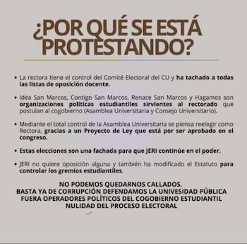 Alumnos toman San Marcos por