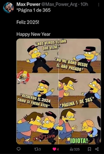Memes sobre el Año Nuevo 2025.