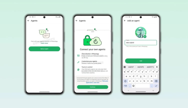 WhatsApp te permitirá conectar hasta con cinco agentes de IA externos. (WABetaInfo)