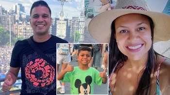 Ramón Ortega, Naikarina Muñoz y el niño Mathias Ortega Muñoz permanecen desaparecidos desde el 24 de junio, cuando los terremotos sacudieron el estado venezolano de La Guaira - crédito suministrado a Infobae Colombia