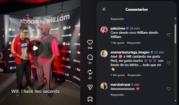 will.i.am queda sorprendido al escuchar a Los Mirlos: “Es de 1970 o algo así”. Captura: Instagram Coco Maggio.