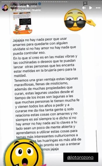 Karla Tarazona aclara polémica por