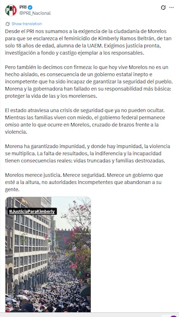 Crédito: x(@PRI_Nacional)