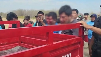 Los presuntos ladrones fueron atados