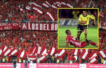 Hinchas del club colombiano coreaban