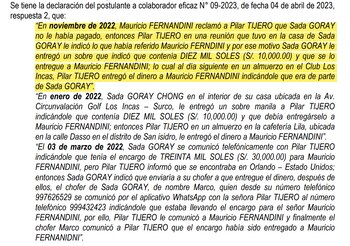 Declaración de colaborador eficaz 09-2023