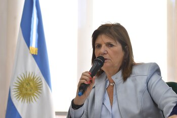 Patricia Bullrich durante la rueda