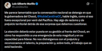 Luis Gilberto Murillo - crédito @LuisGMurillo/X