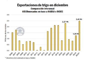 Se estiman embarques de trigo