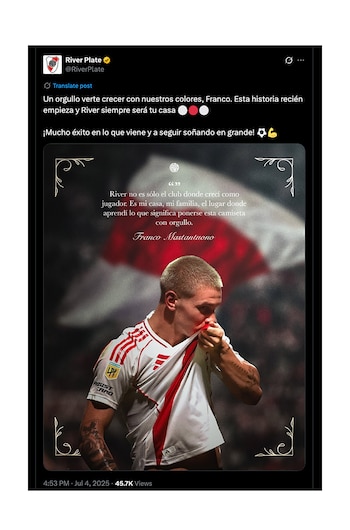 La despedida de River Plate