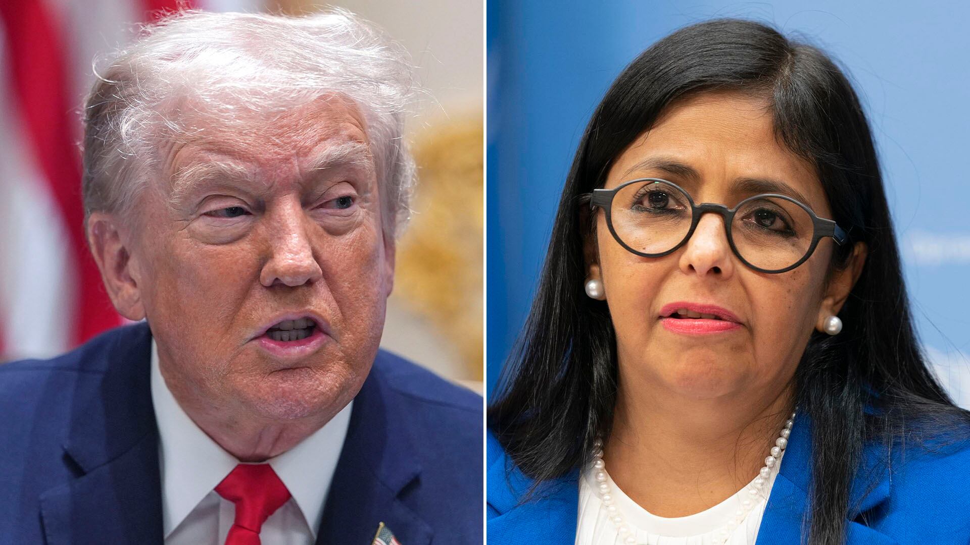 Donald Trump y Delcy Rodríguez