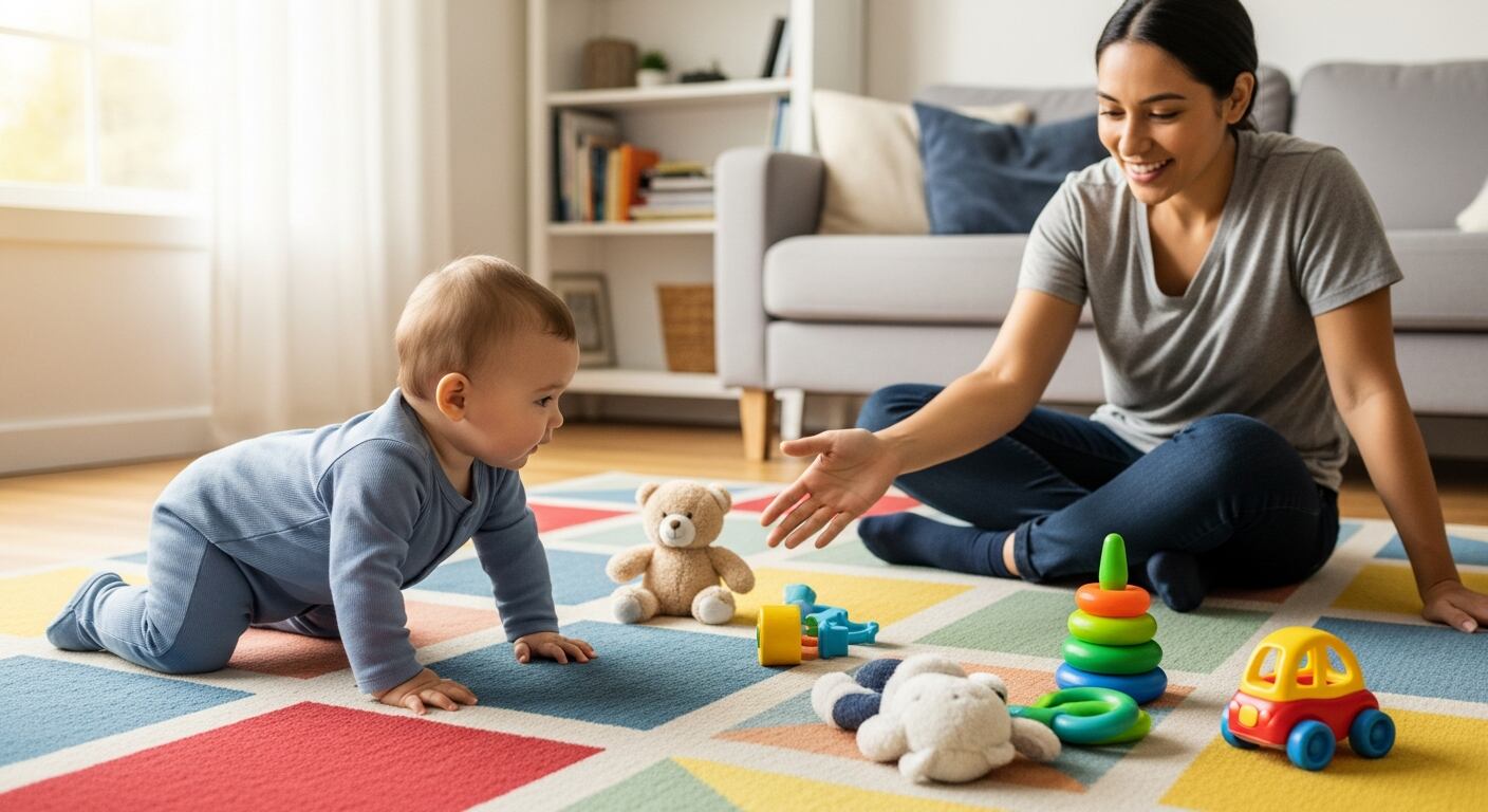 El gateo en bebés suele aparecer entre los 7 y 10 meses, representando un hito fundamental en el desarrollo infantil (Imagen Ilustrativa Infobae)