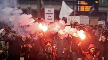 Manifestaciones en Bruselas (AFP)
